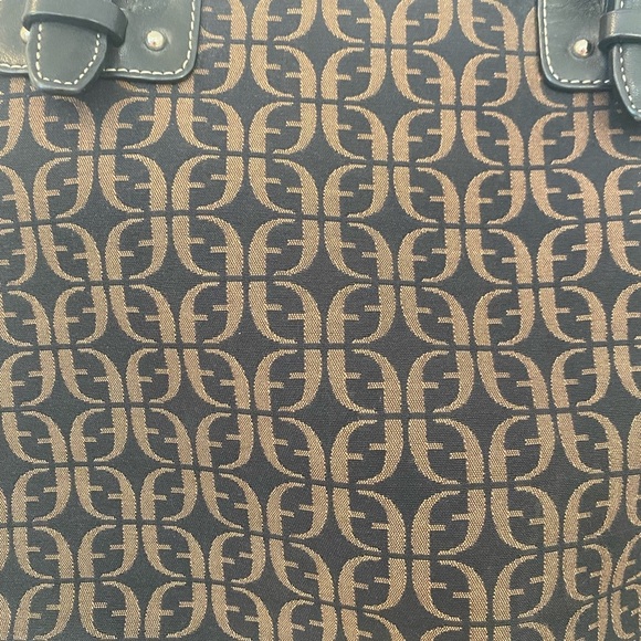 Fossil Signature Canvas and Leather Monogram Print Tote - Picture 2 of 8